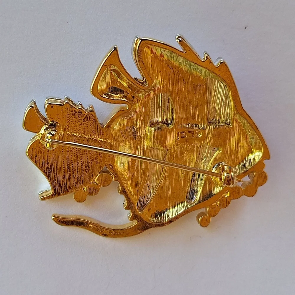 Gold and Silver Fish Brooch